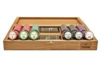 Набор для покера Valentino Poker Room Ceramic на 300 фишек в дубовом кейсе, Partida