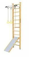 Шведская стенка Kampfer Ride Ceiling (№1 Натуральный Высота 3 м белый турник)