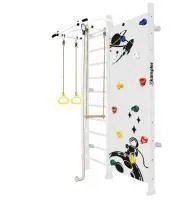 Шведская стенка Kampfer Jungle Wall Boy (№6 Жемчужный Стандарт белый турник)