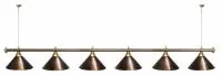 Лампа "STARTBILLIARDS" 6 пл.(плафоны антик медь, штанга антик медь)