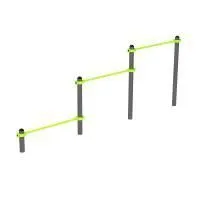 W247 Воркаут Тройной каскад турников для отжиманий и подтягиваний ZAVODSPORTA