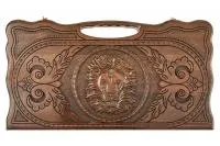 Нарды резные "Лев 2" с ручкой 60, Haleyan