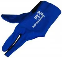 Перчатка бильярдная «Ball Teck MFO» (черно-синяя, вставка замша), защита от скольжения