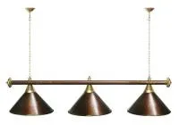 Лампа "STARTBILLIARDS" 3 пл. (плафоны антик медь, штанга антик медь)