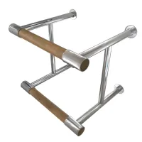 Кронштейн пристенный двухрядного балетного станка Гран Батман из нерж стали