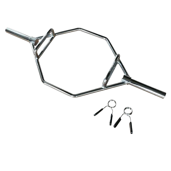 Гриф для "мертвой тяги" с замками Smith HEXOB2