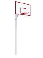 Баскетбольная стойка регулируемая разборная с щитом 1800х1050 мм из метал. листа и усиленным кольцом