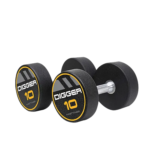 Комплект полиуретановых гантелей 10 пар от  2,5 до 25 кг