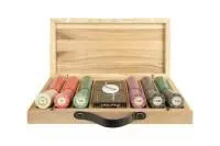 Набор для покера Luxury Ceramic на 300 фишек в кейсе из ясеня v2, Partida