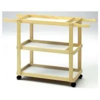 Тележка деревянная для спортинвентаря на колесах