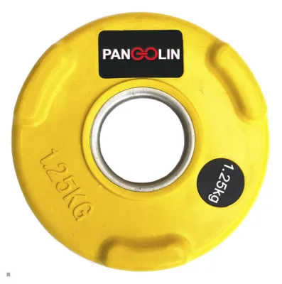 Цветной обрезиненный олимпийский диск Pangolin Fitness WP074 1.25 кг.