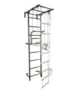 Спортивный комплекс Крепыш Г-образный Пристенный (Серый/Металл/Хром)