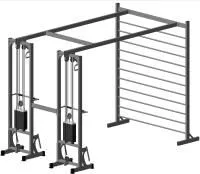 Двойная рама со шведской стенкой стек 50 кг А318/1-H