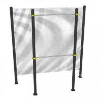 Мишень на стойках квадратная для тестирования инвалидов, габариты отверстия 1,5х1,5 м