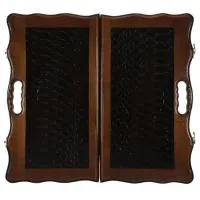 Нарды кожаные РФН "Аллигатор" малые в дипломате