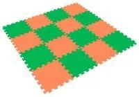 Мягкий пол разноцветный 25*25(см) 1(м2) 25МП1 (оранжево-зеленый)