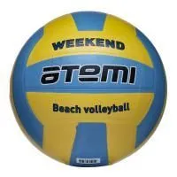 Мяч волейбольный Atemi WEEKEND, резина, желт-голубой, литой, окруж.65-67