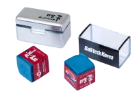 Мел «Ball teck PRO II» (2 шт, в серебристой металлической коробке) синий