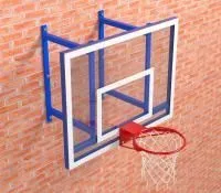 Баскетбольная ферма с тренировочным щитом 1200х900 мм из оргстекла (усиленное кольцо, вынос 500 мм)