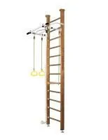 Шведская стенка Kampfer Helena Ceiling (№2 Ореховый Высота 3 м белый антик турник)