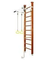 Шведская стенка Kampfer Helena Ceiling (№4 Вишневый Стандарт белый турник)