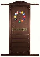 Киевница навесная с полкой для шаров темно-коричневая