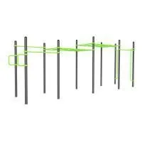 W224 Воркаут (поручни, 2 турника, рукоход клас. 2 ур., 2 перекладины, перекладины верт.) ZAVODSPORTA