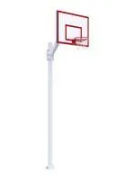 Баскетбольная стойка разборная с трен. щитом 1200х900 мм из метал. листа с усиленным кольцом