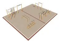 Площадка уличная для воркаут Дворовая 4_76mm