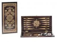 Нарды средние венге РФН рисунок золото Восьмигранник