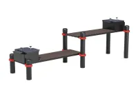 Горизонтальная гимнастическая скамья двойная 108х3,5 мм