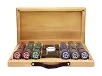 Набор для покера Black Stars на 300 фишек в дубовом кейсе, Partida