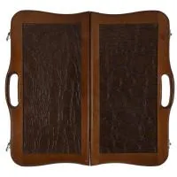 Нарды кожаные РФН "Бронза" малые с ручкой