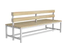 Скамейка для раздевалки со спинкой двухсторонняя, разборная