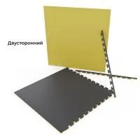 Будо-мат EVA DFC 100 x 100 см, 20 мм, цвет желто-графитовый