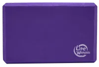 Блок для занятий йогой Lite Weights 5496LW, фиолетовый
