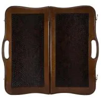 Нарды кожаные РФН "Питон" малые с ручкой