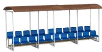 Трибуна для зрителей 2 ряда на 22 места с навесом