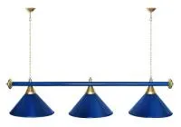 Лампа "STARTBILLIARDS" 3 пл.(плафоны синие, штанга синяя)