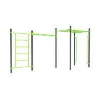 W223 Воркаут (шведская стенка, рукоход-змеевик и классический, перекладины вертикальные) ZAVODSPORTA