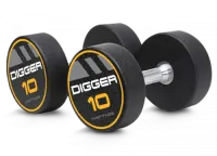 Комплект полиуретановых гантелей 10 пар от 2,5 до 25 кг Hasttings Digger HD51D4C-2,5-25