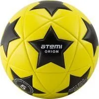 Мяч футбольный Atemi ORION PVC жёл/чёрн/бел., р.5 , 420 г., ламинированный, Гибридная , окруж 68-71