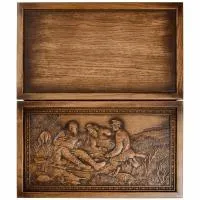 Нарды Ивановские "Охотники на Привале" бук, патина