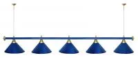 Лампа "STARTBILLIARDS" 5 пл.(плафоны синие, штанга синяя)
