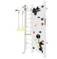 Шведская стенка Kampfer Jungle Wall Girl (№6 Жемчужный Стандарт белый турник)