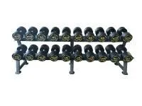 Комплект полиуретановых гантелей 27,5-50кг (10пар) со стойкой