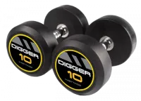 Комплект обрезиненных гантелей 10 пар от 2,5 до 25 кг HD51D2A-2,5-25