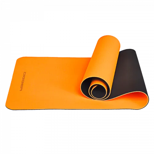 Коврик для йоги TPE 6 мм Оранжевый Двухсторонний (с люверсами) Hasttings Digger HD22D1C-Orange