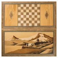 Нарды "Церковь у Арарата" инкрустация, AZ008 Zeynalyan