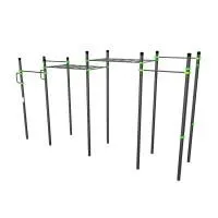 W224 Воркаут (поручни, 2 турника, рукоход клас. 2 ур., 2 перекладины, перекладины верт.) ZAVODSPORTA